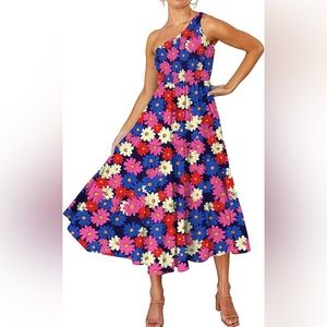 Women’s One Shoulder Ruffle Tier Dress